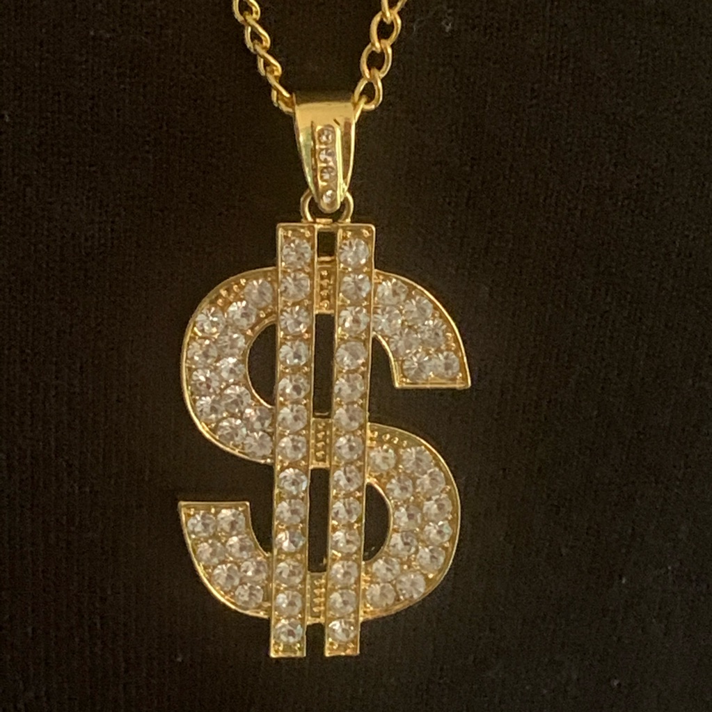 New Hip Hop Bling Dollar Sign Pendant And Chain New Hip Hop Bling Dollar Sign Pendant And Chain